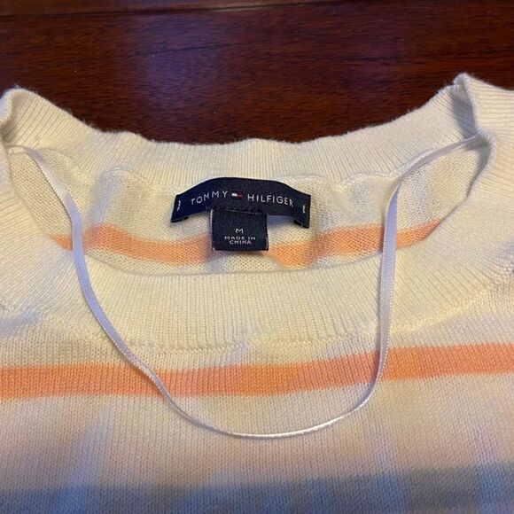 Lightweight Cotton Blend Tommy Hilfiger Striped Sweater women’s medium - Picture 4 of 4